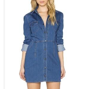 Free People Blue Denim Dress